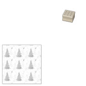 Goud JOYFUL op Rode Kerst Rubberstempel (Gestempeld)