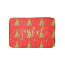 Goud JOYFUL op Rode Kerstfeestviering