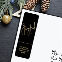 Goud JOYFUL op Zwarte Kerst Retouradres