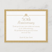 Goud Jubileum Dank u Briefkaart (Voorkant)