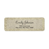 Goud Jubileum Faux Glitter Sparkle Etiket (Voorkant)