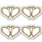 Goud Jubileum Hart Sticker (Voorkant)