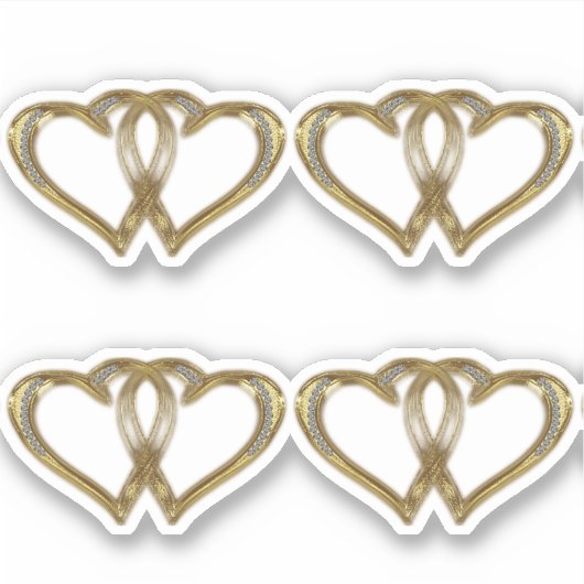 Goud Jubileum Hart Sticker (Voorkant)