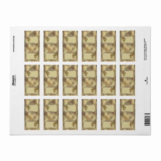 Goud Jubileum Hersheys Miniatuur Snoep bar wrap Etiket (Full Sheet)