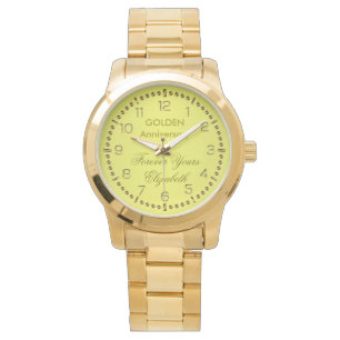 Goud Jubileum Monogram Horloge