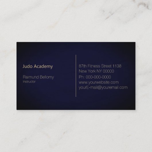 Goud Judo Kanji Visitekaartje (Achterkant)