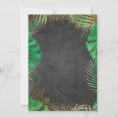 Goud Jungle Dieren Baby Shower Bedankkaart (Achterkant)