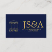 Goud Justice Columns Advocaat Visitekaartje (Voorkant)