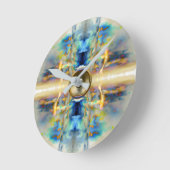 Goud kalidoscoop muziekluidspreker ronde klok (Hoek)