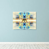 Goud kalidoscoop voor muziek canvas afdruk (Insitu (Houten vloer))