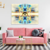 Goud kalidoscoop voor muziek canvas afdruk (Insitu (Woonkamer))