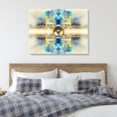 Goud kalidoscoop voor muziek canvas afdruk (Insitu (Slaapkamer))