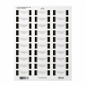 Goud & Kant Classic Formele Elegante Huwelijksadre Etiket (Full Sheet)