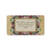 Goud & Kant Classic Formele Elegante Huwelijksadre Etiket (Voorkant)