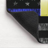 (Goud) Kapitein Thin Blue Line Distress Vlag Muismat (Hoek)
