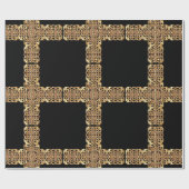 Goud Keltisch Cross Wrapping Papier (Vlak)