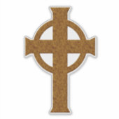 Goud Keltisch Kruis Sticker (Voorkant)