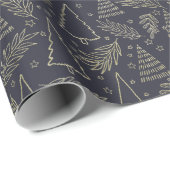 Goud Kerst vakantie inpakpapier (Rol Hoek)