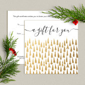 Goud kerstbomen Vakantie-cadeaubon