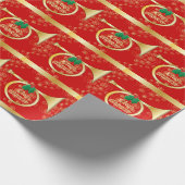 Goud kerstcadeautje cadeaupapier (Hoek)