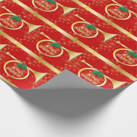 Goud kerstcadeautje cadeaupapier (Hoek)