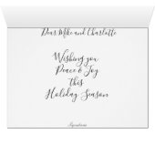 Goud kerstcadeautje, prettig kerstfeest (Binenzijde Horizontaal (Onderkant))