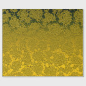 Goud kerstflesje Succulent Pattern Metallic Cadeaupapier (Vlak)