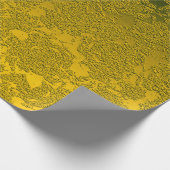 Goud kerstflesje Succulent Pattern Metallic Cadeaupapier (Hoek)