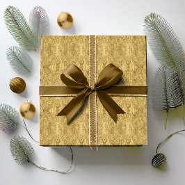 Goud Kerstpatroon#33 ID1009 Cadeaupapier