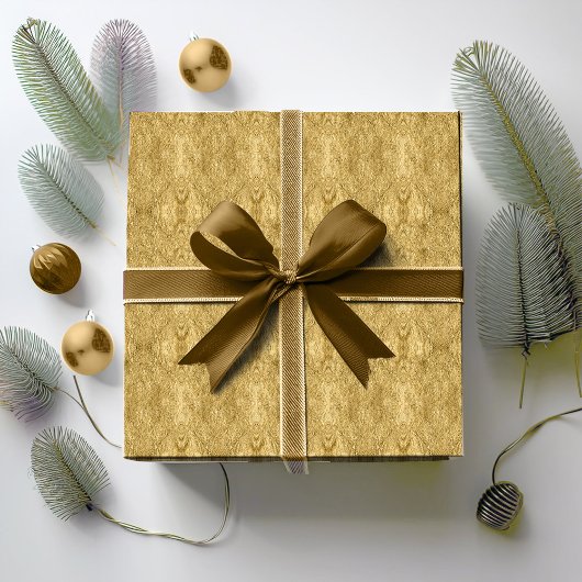 Goud Kerstpatroon#33 ID1009 Cadeaupapier
