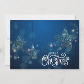 Goud kerstritsflat feestdagenkaart (Voorkant)