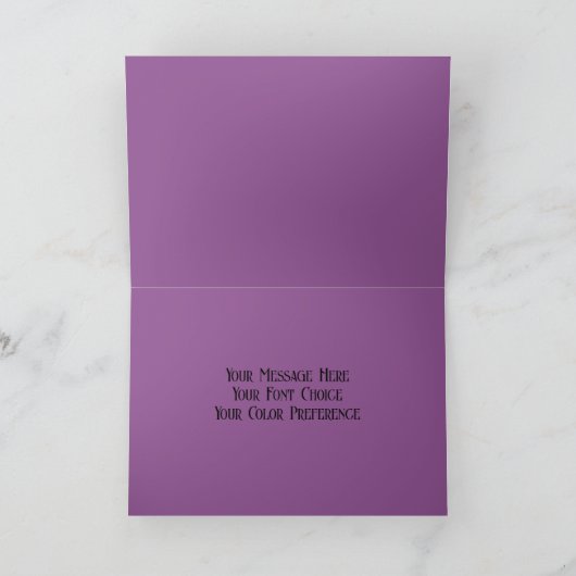 Goud Kerstsfeer Lavendel Paars Feestdagen Kaart (Binnen)