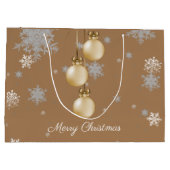 Goud kerstsierpapier groot cadeauzakje (Achterkant)