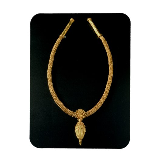 Goud ketting met een werper van Monte Luna Magneet (Verticaal)