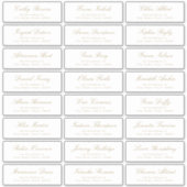 Goud Klassiek script bruiloft gastadreslabel Sticker (Voorkant)