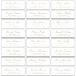 Goud Klassiek script bruiloft gastadreslabel Sticker