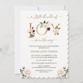 Goud klein bundel van roze roze Baby shower Kaart (Voorkant)