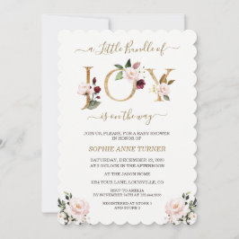 Goud klein bundel van roze roze Baby shower Kaart