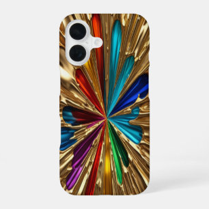 Goud & Kleur Burst - iPhone 16 Hoesjes Hoesje