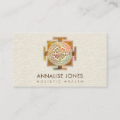 Goud & Kleur Sri Yantra / Sri Chakra Visitekaartje (Voorkant)