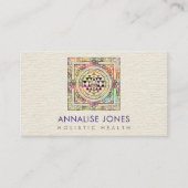 Goud & Kleur Sri Yantra / Sri Chakra Visitekaartje (Voorkant)