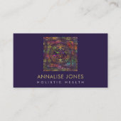 Goud & Kleur Sri Yantra / Sri Chakra Visitekaartje (Voorkant)