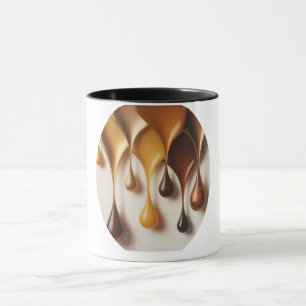 Goud Kleuren in Beweging – Abstract Gouden Design Mok