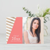 Goud kleurenblok Graduatie-uitvindingen Kaart (Staand voorkant)