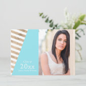 Goud kleurenblok Graduatie-uitvindingen Kaart (Staand voorkant)