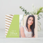 Goud kleurenblok Graduatie-uitvindingen Kaart (Staand voorkant)