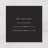 Goud kleurenblok Moderne stijl Vierkante Visitekaartje (Achterkant)