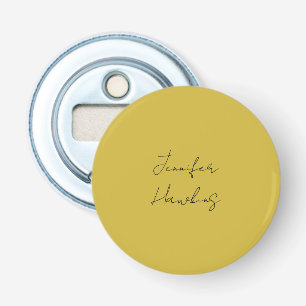 Goud kleurenhandschrift voor professionele doelein button flesopener