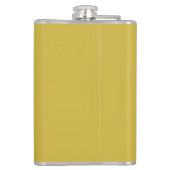 Goud kleurenhandschrift voor professionele doelein heupfles (Achterkant)