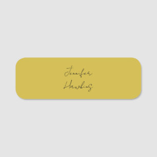 Goud kleurenhandschrift voor professionele doelein naamplaatje